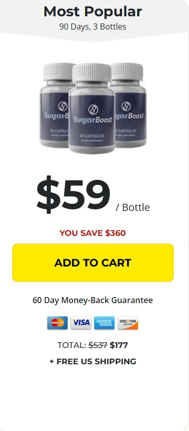 SugarBoost 3 Bottle Price